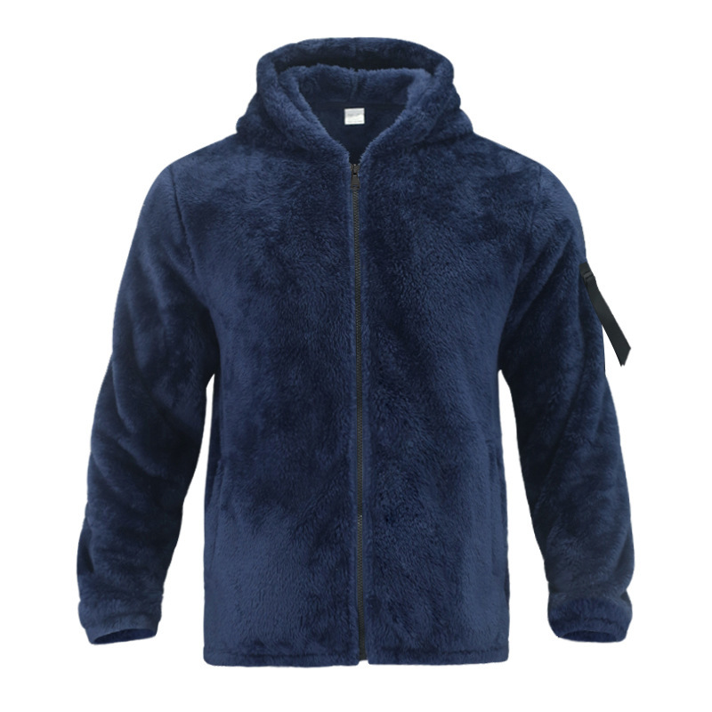 Men's Hooded Jacket Double Sided Arctic Velvet Warm Autumn Winter_voghion.com