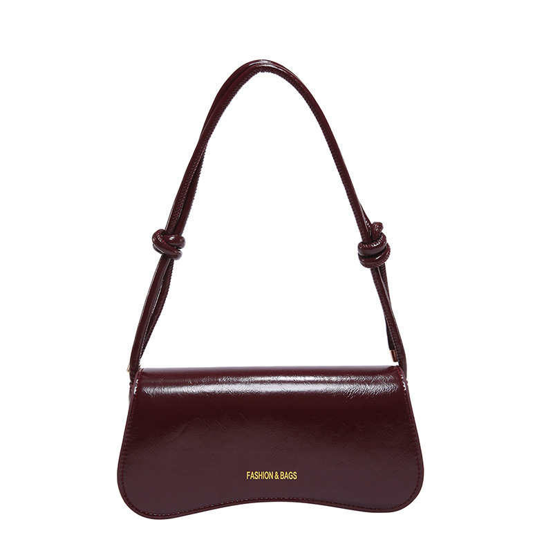 2024 invierno nuevo estilo popular bolso de axila de color sólido moda femenina temperamento simple bolso de hombro bolso pequeño bolso de hombro