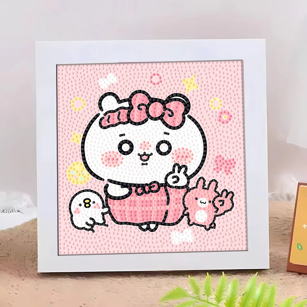 Diamante infantil DIY hecha a mano con material de marco paquete de dibujos animados Sanliou pegatinas de diamante regalo al por mayor pinturas de mampostería