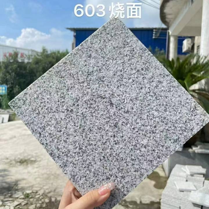 湖北产地直销麻城芝麻白603 芙蓉白 花岗岩石材 广场地铺幕墙工程
