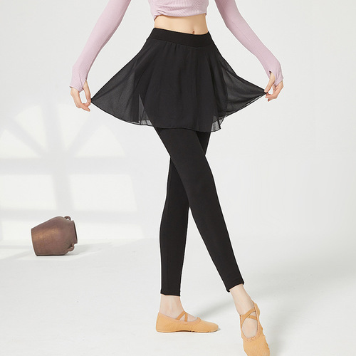 Dance gauze culottes new style women's modern dance practice pants modal tight yoga pants classical dance chiffon performance pants