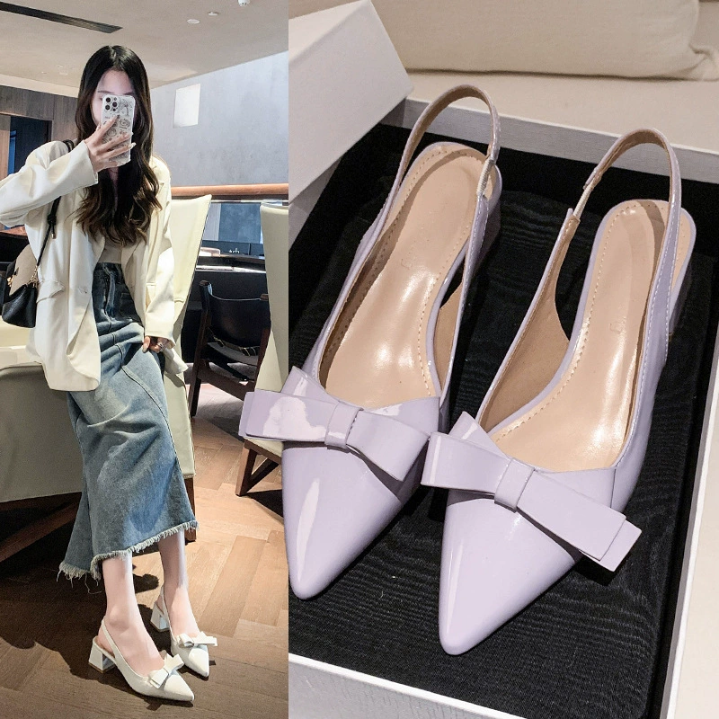 Новый французский острый каблок на высоком каблуке для весны 2025 года