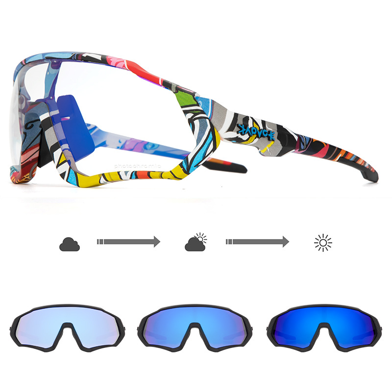 Gafas de Ciclismo Fotocromáticas Día y Noche de TR90, a Prueba de Viento y Arena, para Ciclismo de Carretera