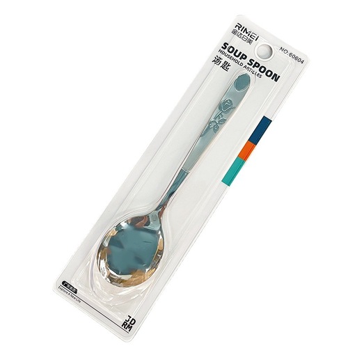 Jinda Rimei stainless steel round head soup spoon porridge spoon small spoon western food eating spoon household adult spoon