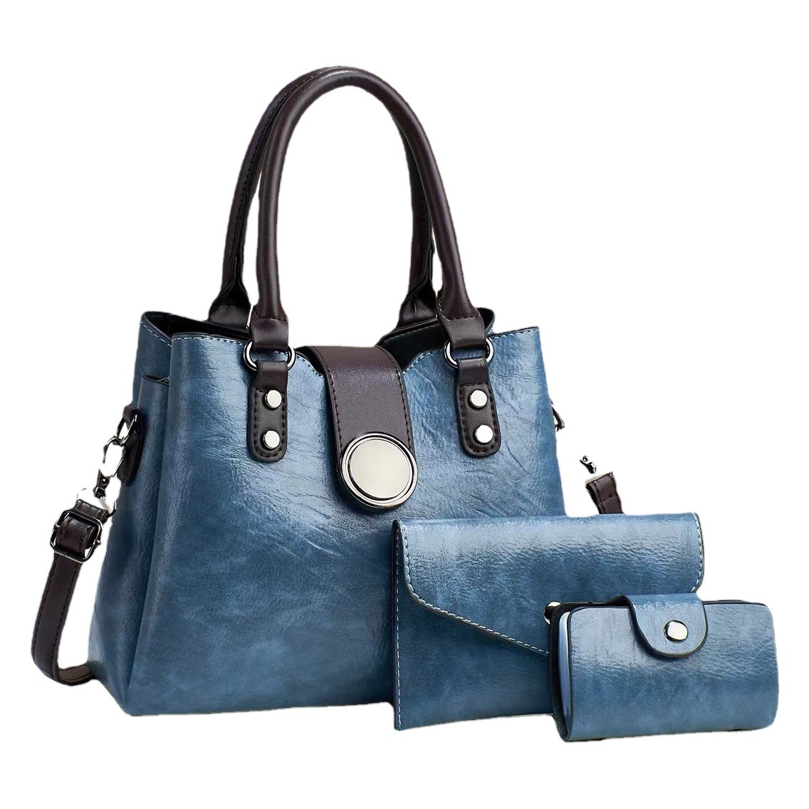 Bolso de mujer nuevo 2023 moda Comercio exterior transfronterizo moda viajero gran capacidad de tres piezas hombro mensajero bolso