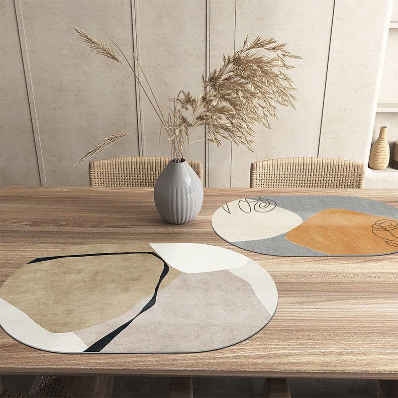 Estera de mesa de cuero oval de alto grado impermeable aislamiento a prueba de aceite occidental comida Mat PVC tazón Mat comedor Mat mantel hogar
