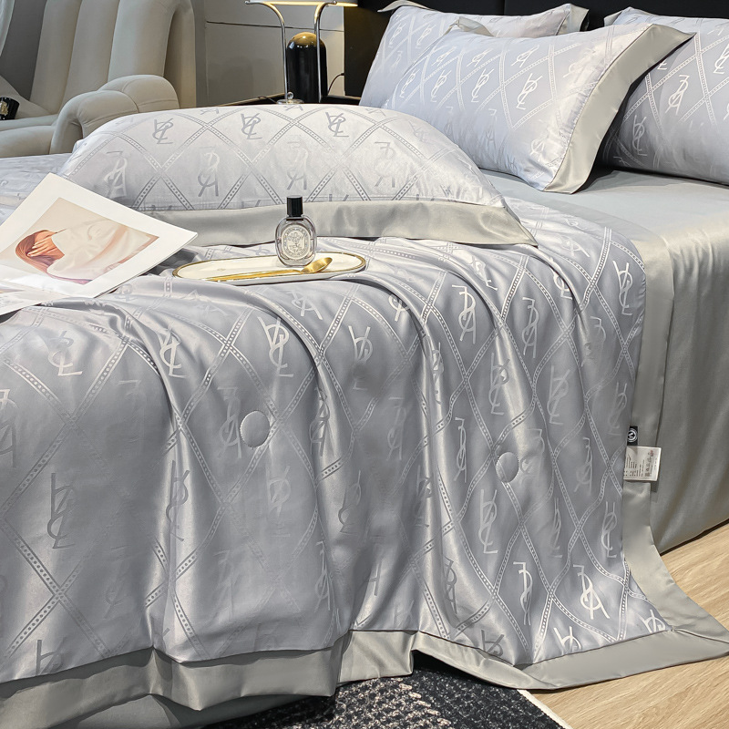 Verano A clase Jacquard hielo edredón de verano madre-infanto edredón de verano de cuatro piezas edredón de aire acondicionado edredón de verano