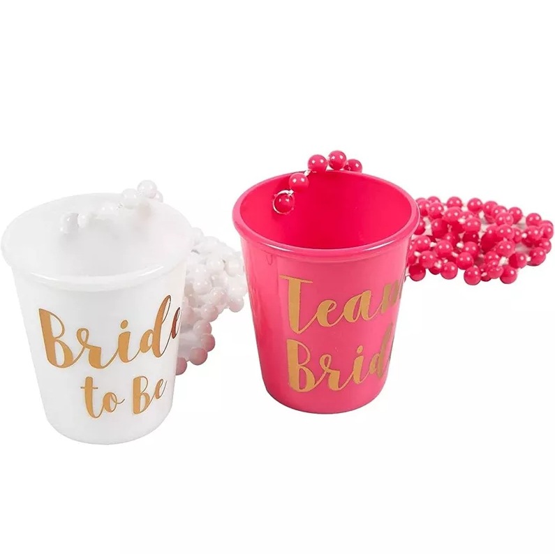 Macaron color transparente Cadena de cuentas Copa novia para ser FIESTA DE Navidad Halloween Fiesta de la boda