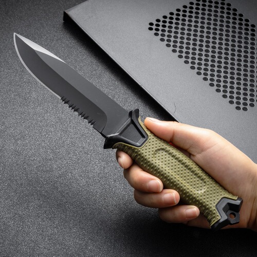Explorer 2 Outdoor Straight Knife Wilderness Adventure Self-Defense Knife Outdoor Camping Pocket Knife Multi-functional Tactical Knife