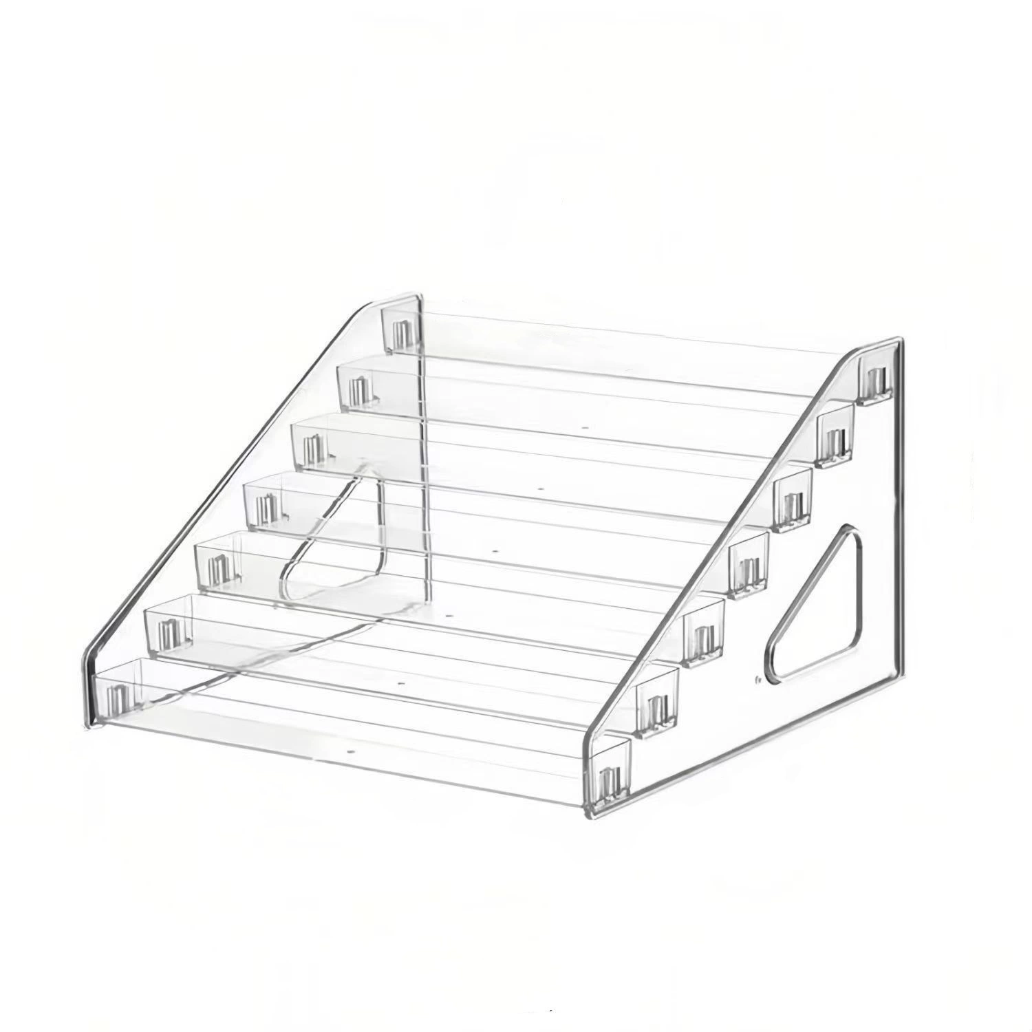 Acrylic ladder display rack bar storage multi-layer transparent cosmetics storage rack blind box display box