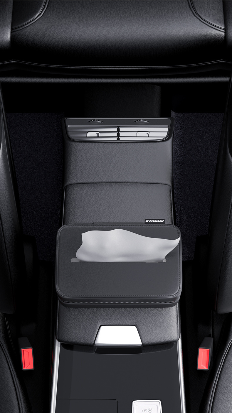 Car Tissue Box Car Leather Tissue Box Car Drawbox Multi-function elastic with leather visor leather visor chair back