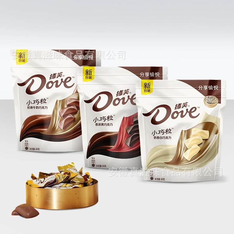 Пакет шоколада (Dove) 84 г, ассорти мини — молочный, фундук, белый, тёмный