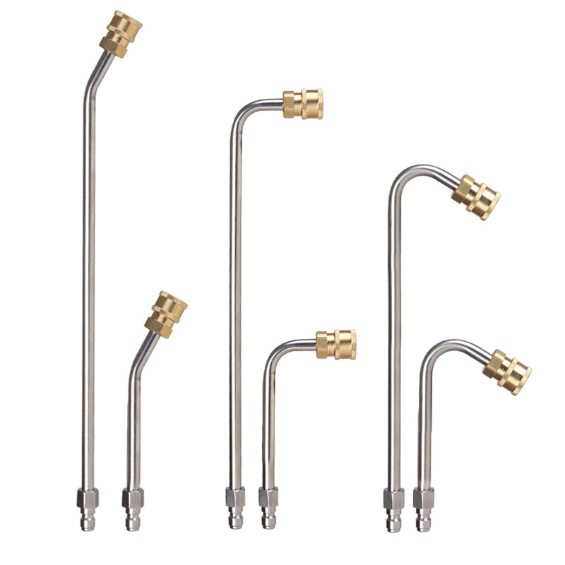 Pistola de agua especial para la limpieza de la máquina exterior del aire acondicionado puntual, barra de extensión de la pistola de agua 1/4 de cobre, barra de flexión de 135 grados, boquilla de pistola de cinco colores