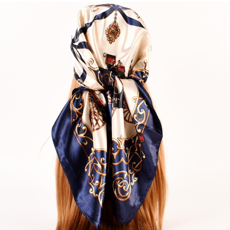 65g Weight Silk Scarf Classification Daily Occasion Satin Material Printing Pattern Summer, Spring, Autumn Season Women'S Gender Printing Design Fashion Style Women's Fashion Printing Satin Printing Silk Scarves 10