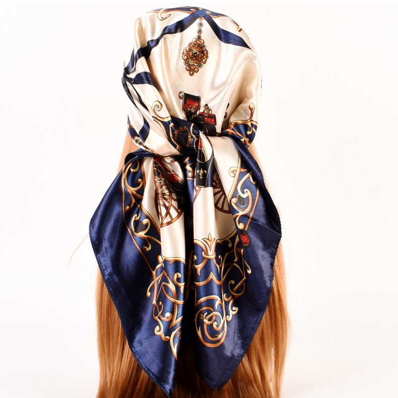 Women's Fashion Printing Satin Printing Silk Scarves display picture 11