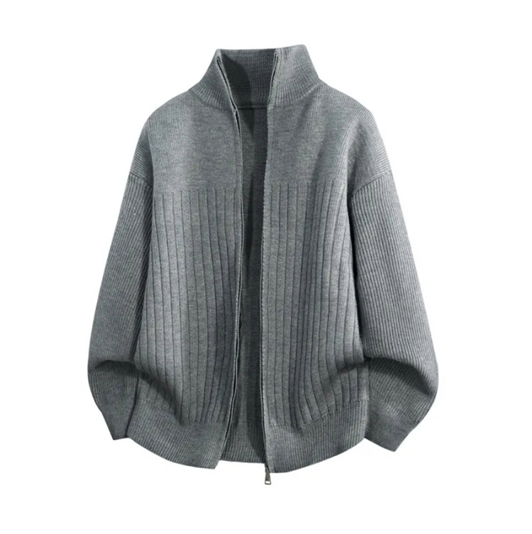 Explosiones transfronterizas de tamaño grande europeo cardigan suéter de punto chaqueta de chaqueta caliente de fábrica de negocios al por mayor