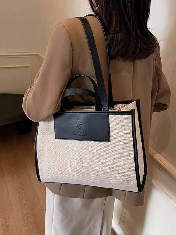 Bolsa de mano de lona de gran capacidad para mujeres caliente nueva moda simple alta textura mochila de viaje