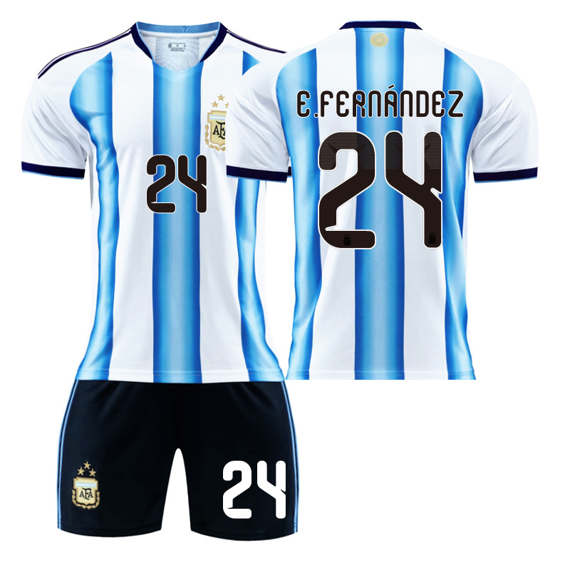 Copa del Mundo 2026 Argentina Camiseta de Fútbol en Casa No. 10 Camiseta de Messi 11 Di Maria 21 Dybala