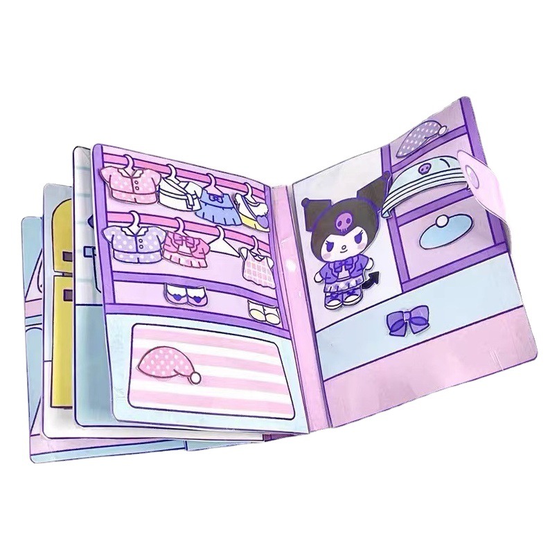 Kuromi Melody Snack Shop Quiet Book No-Cut DIY Handmade Creative Origami Girls' Homemade Toys