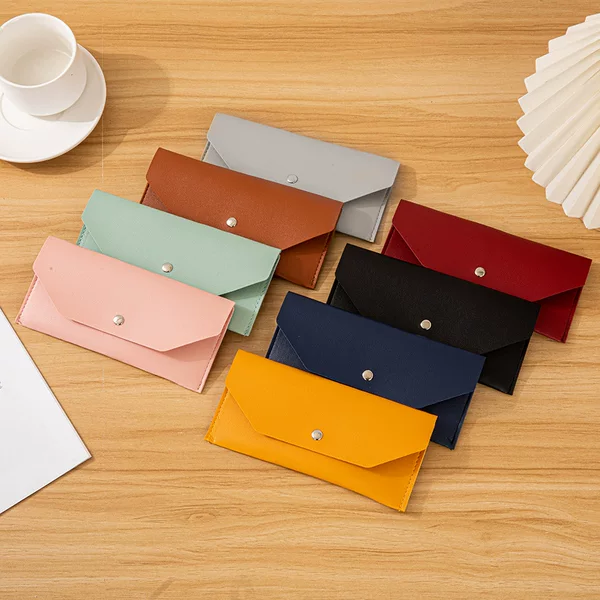 Leather Coin Purse Leather Letter Protector Eyebrow Pencil Brush Tool Bag Eye Makeup Storage Bag Jewelry Storage Bag