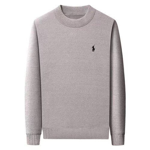 Men's winter round neck turtleneck sweater, padded and thick, business casual snow fox imitation warm slim fit knit base shirt