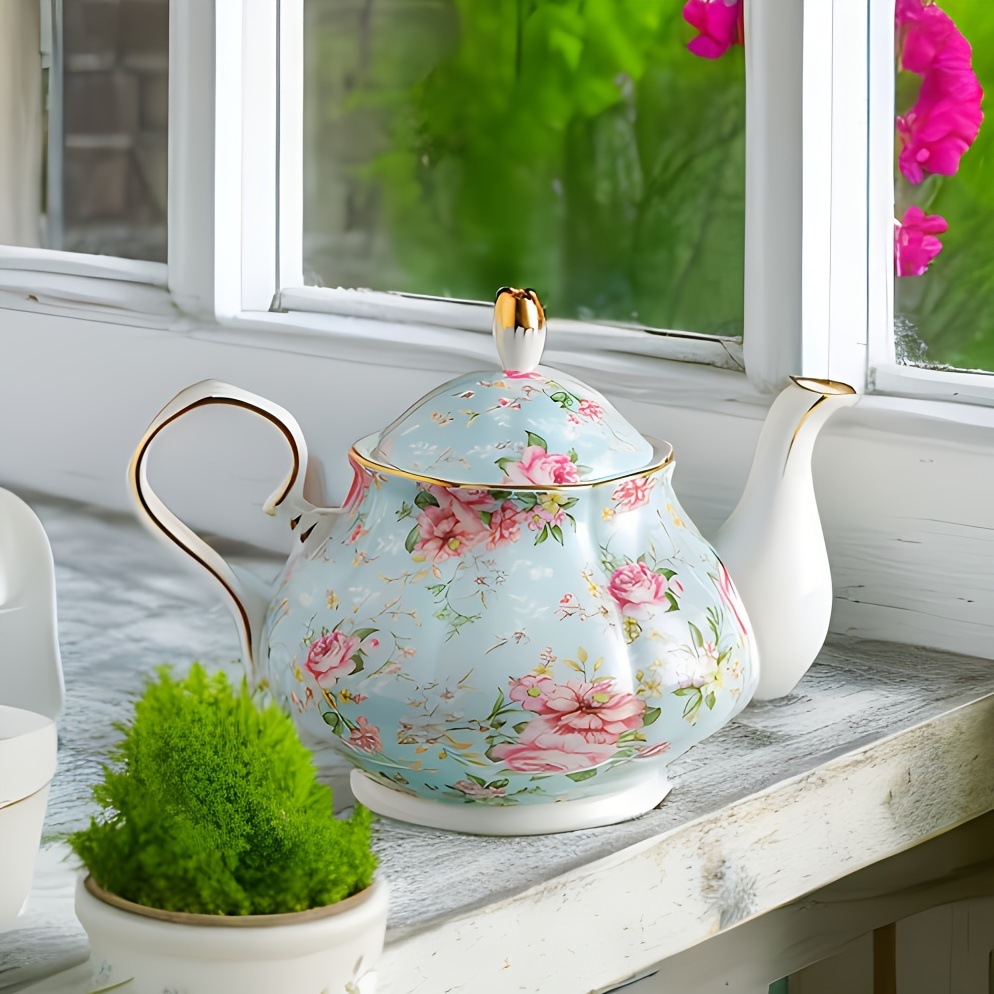 2025 new pattern Cross border Generation 1 ceramics Coffee pot With cover,apply family Restaurant Cross border