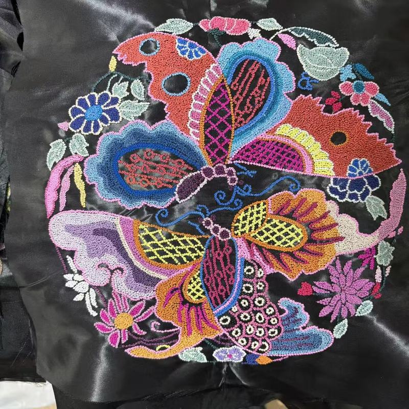 苏绣纯手工打籽绣30圆国风刺绣服装绣片厂家批发|undefined