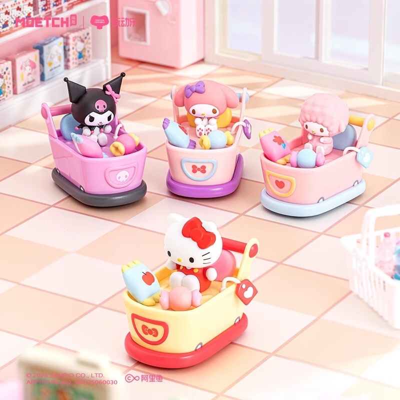 萌趣三丽鸥碰碰零食车玩动乐盲盒hellokitty周边库洛米摆件玉桂狗|undefined