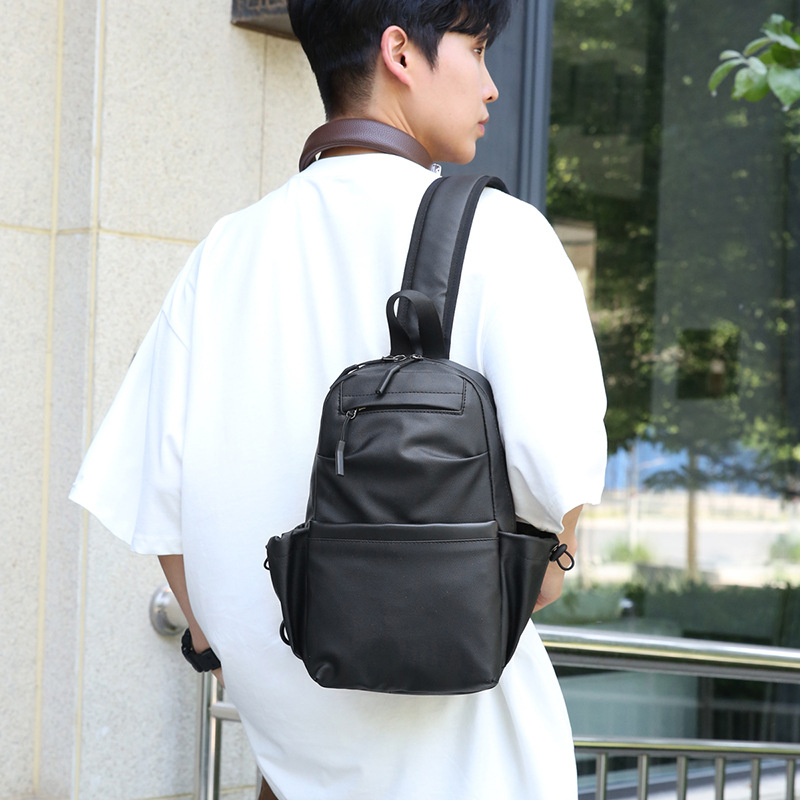 Nuevo bolso de pecho de negocios de hombre transfronterizo, bolso de hombro de moda simple multifuncional de gran capacidad al aire libre