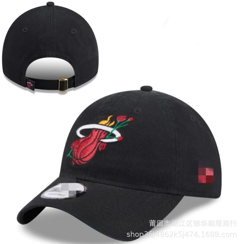クロスボーダー NBA レイカーズ ヒート ウォリアーズ バスケットボール 野球帽子 刺繍 ケルティックス ヒップホップ フラット キャップ|undefined
