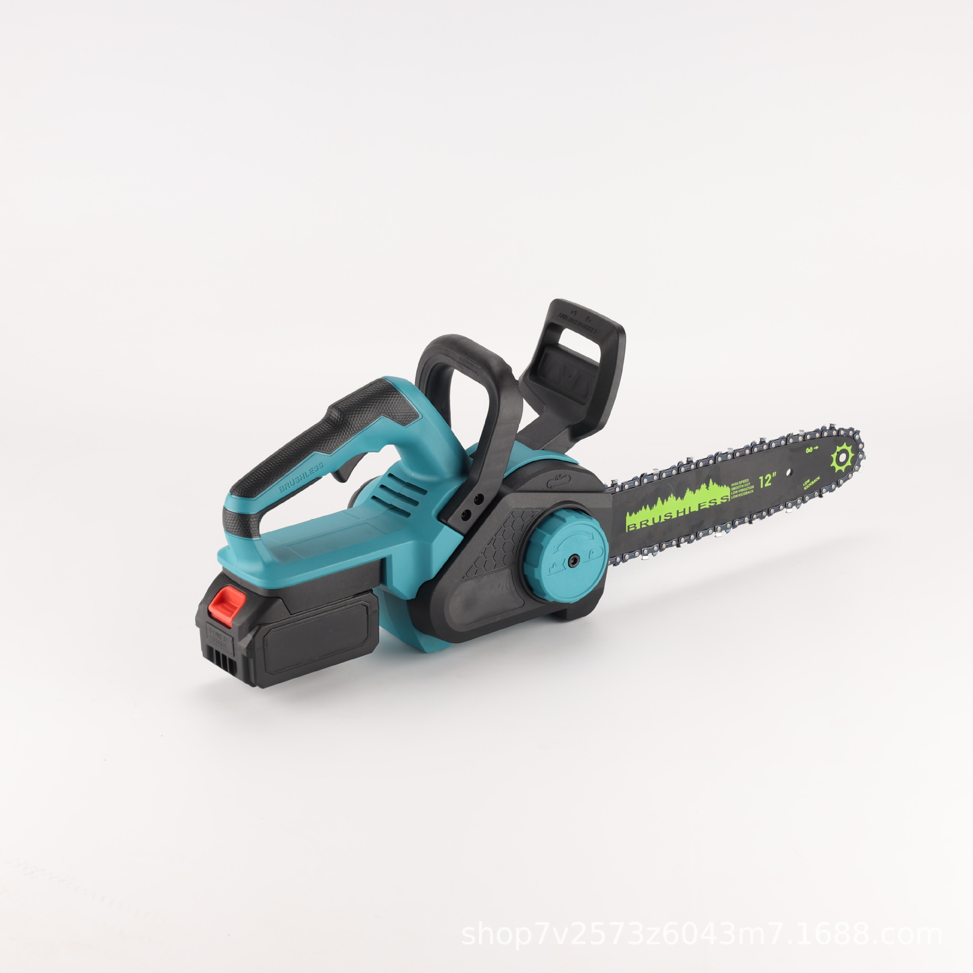 Sierra de cadena eléctrica de mano multifuncional de 12 pulgadas para carpintería jardín Sierra de madera de 16 pulgadas para comercio exterior de alta potencia cubierta de motosierra de litio sin escobillas