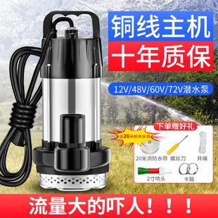 Battery Car Dc Submersible Pump 12V48V60V72V Agricultural Irrigation Large Flow Pumping