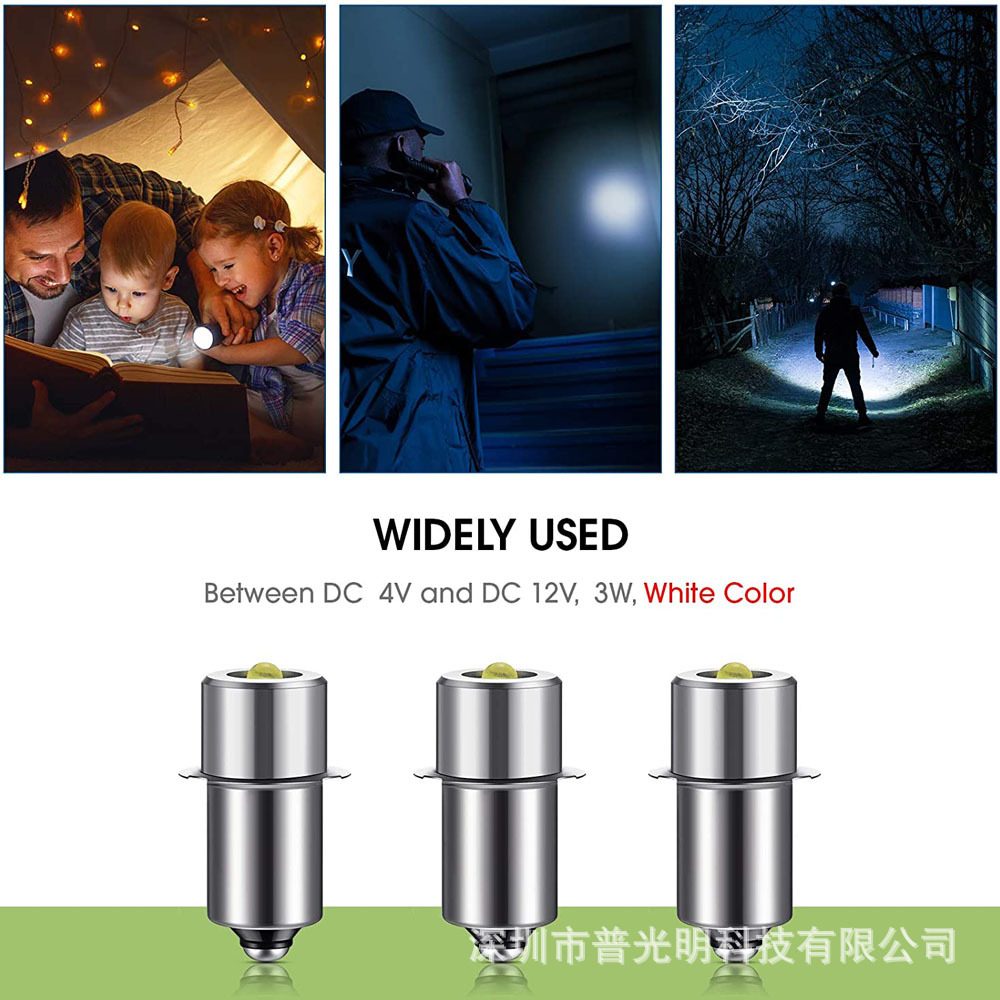 P13.5S lEd FlaShlight Bulb E10 lEd Bulb 3W Plug Light High BrightnESS Small Bulb 6V 3V 12V24V