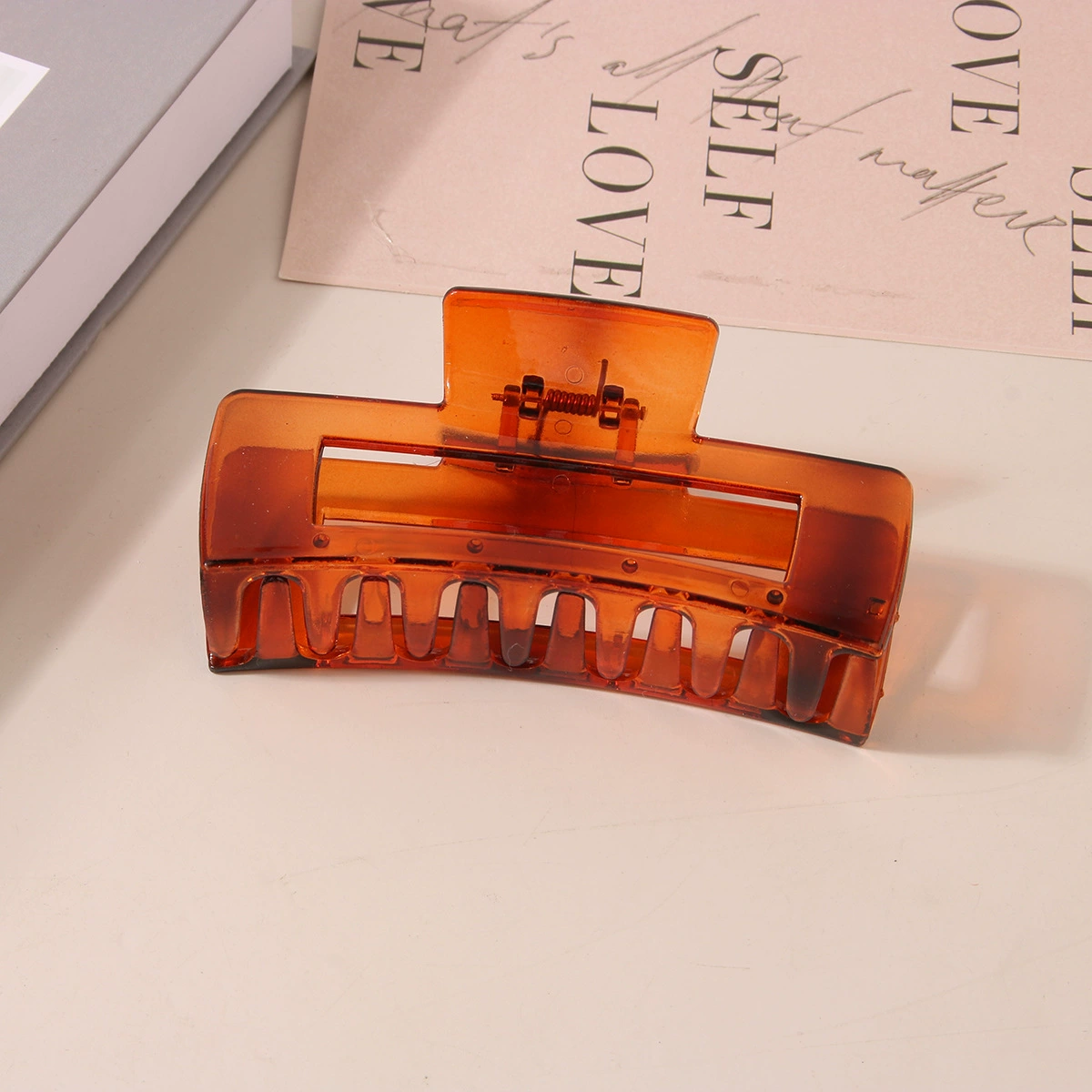 (Cross-border trading), rectangular matte crab pin, big shark, hairgrip, Amazon, simple and elegant design