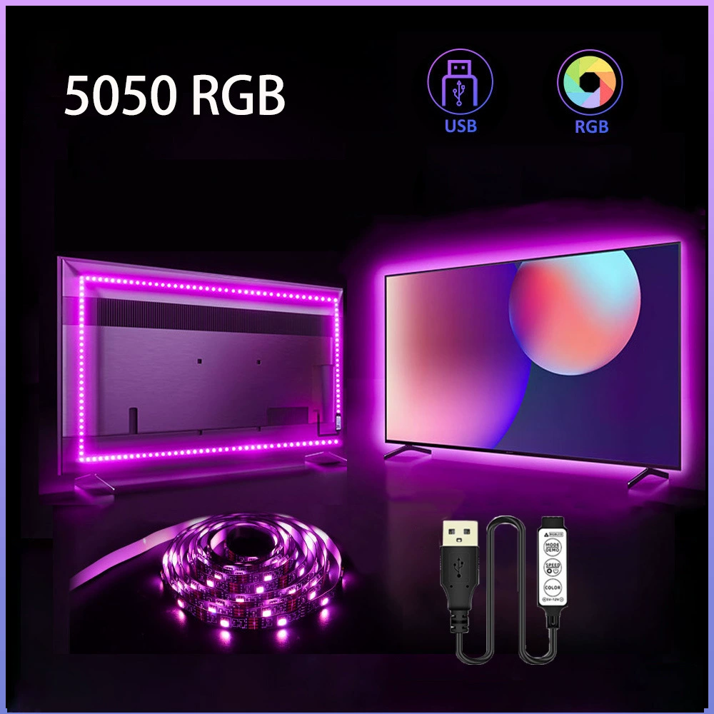 LED-светильник с 5V USB для фона телевизора, низкое давление, водонепроницаемая интегрированная зона света 5050RGB