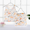 Summer breathable set, pijama, quick dry flower boy costume, Korean style, children's clothing, with short sleeve