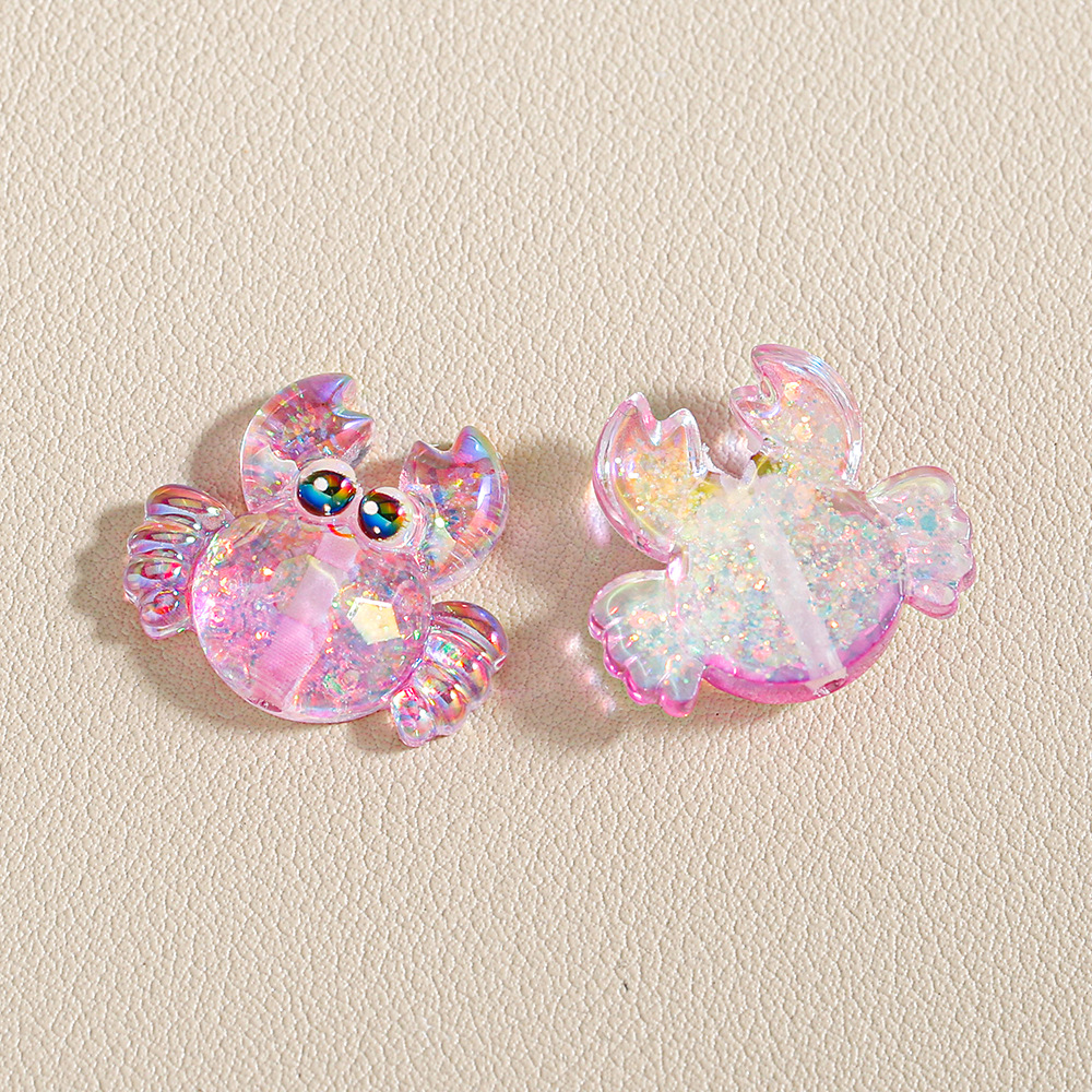 Gradiente Xingyao dibujos animados transparente resina chapa a través de agujeros beads diy accesorios de joyería a granel