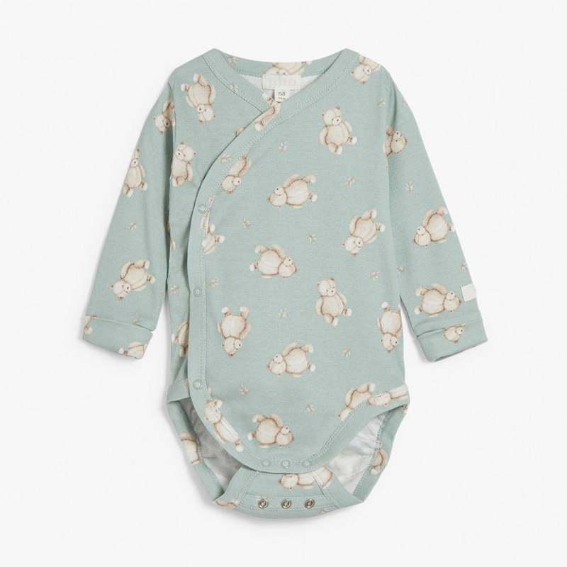 Clase A puro algodón bebé vaina manga larga crossbody Heshang mono masculino y femenino ropa de bebé transfronteriza caliente