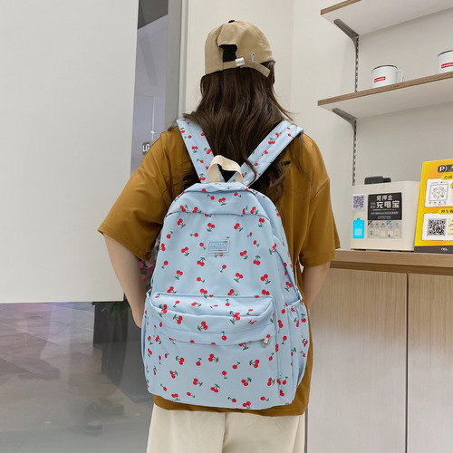 Fashionable Women's Large Capacity 2024 Summer Travel Backpack for College Students, Versatile Double Shoulder Bag, Drop Shipping One Piece