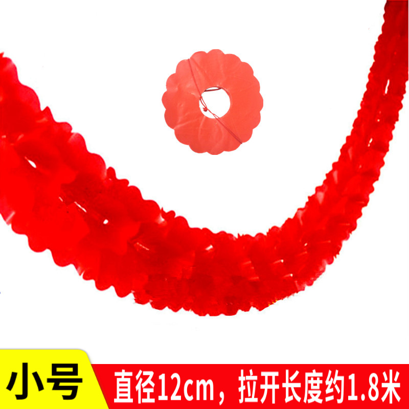 Supermercado del Festival de Primavera decoración de Año Nuevo flor roja pequeña barra redonda tamaño de barra redonda colorida barra redonda diseño de decoración de Año Nuevo