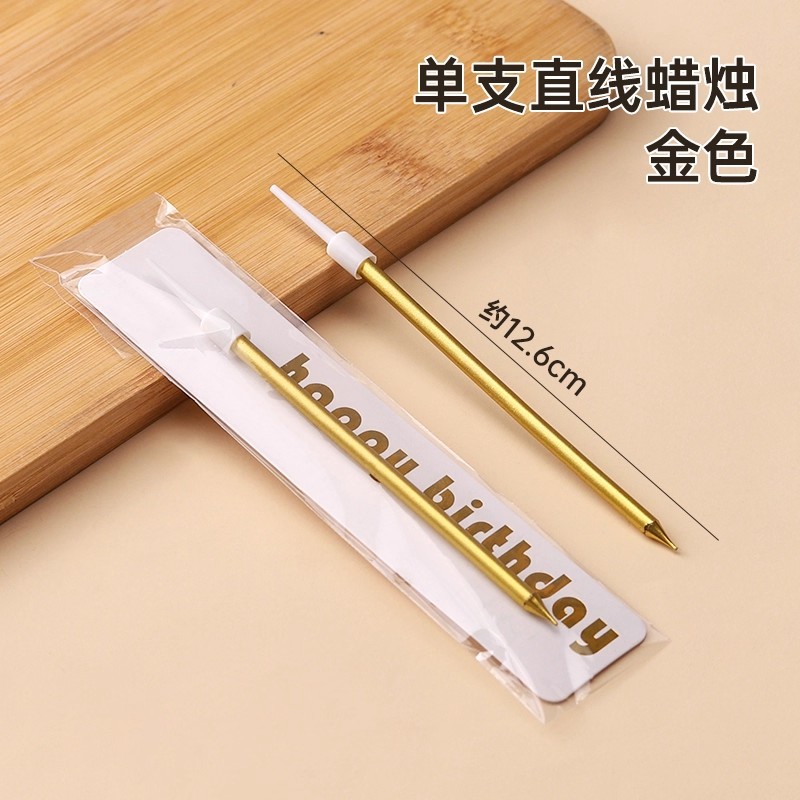 Velas delgadas para pastel de cumpleaños, 6 unidades