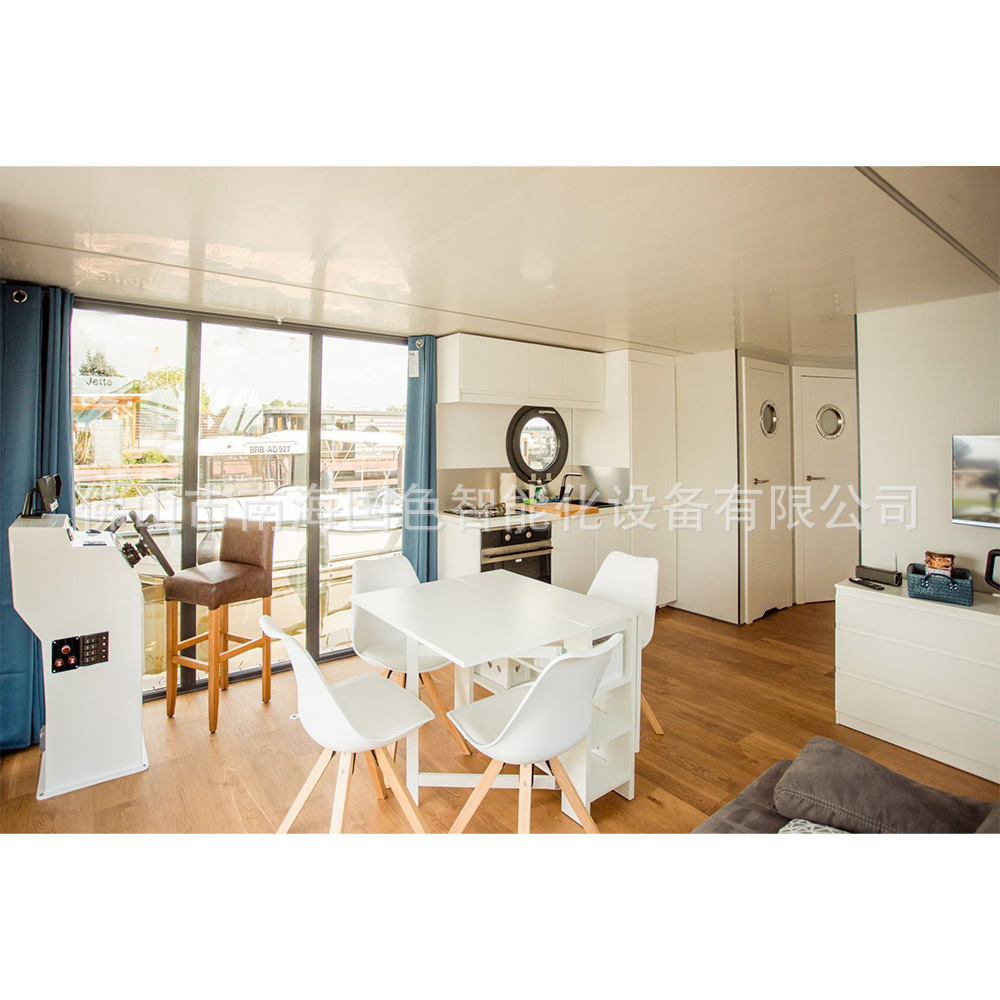 Exportar villa de agua, casa flotante, casa de familia, habitación de cápsula espacial, río, lago, hotel de agua, casa móvil inteligente para toda la casa