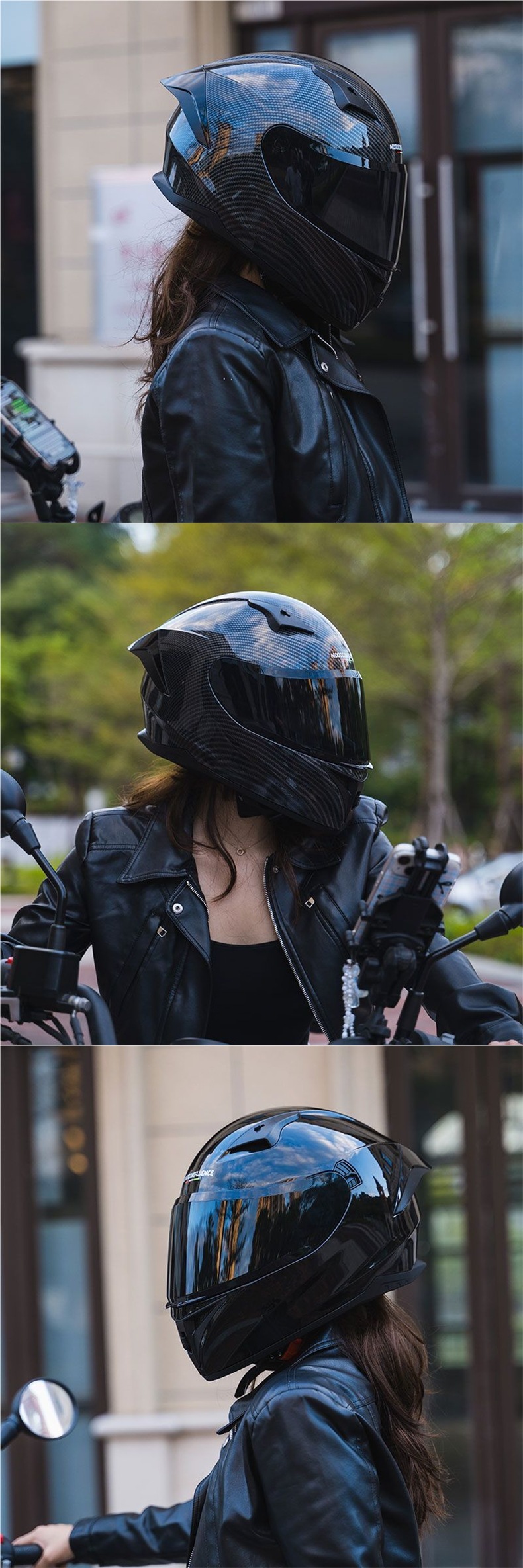 Motorcycle Helmet Full Face Cruiser Motorbike Four Seasons Anti-fog