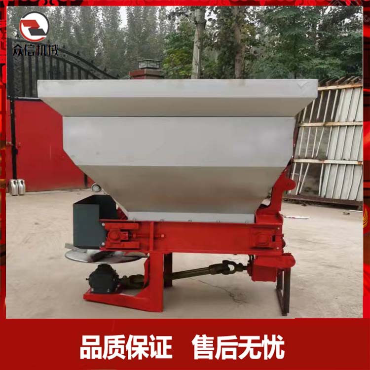 拖拉机悬挂式加厚不锈钢干湿肥牛羊粪肥撒粪机  有机肥撒肥机械