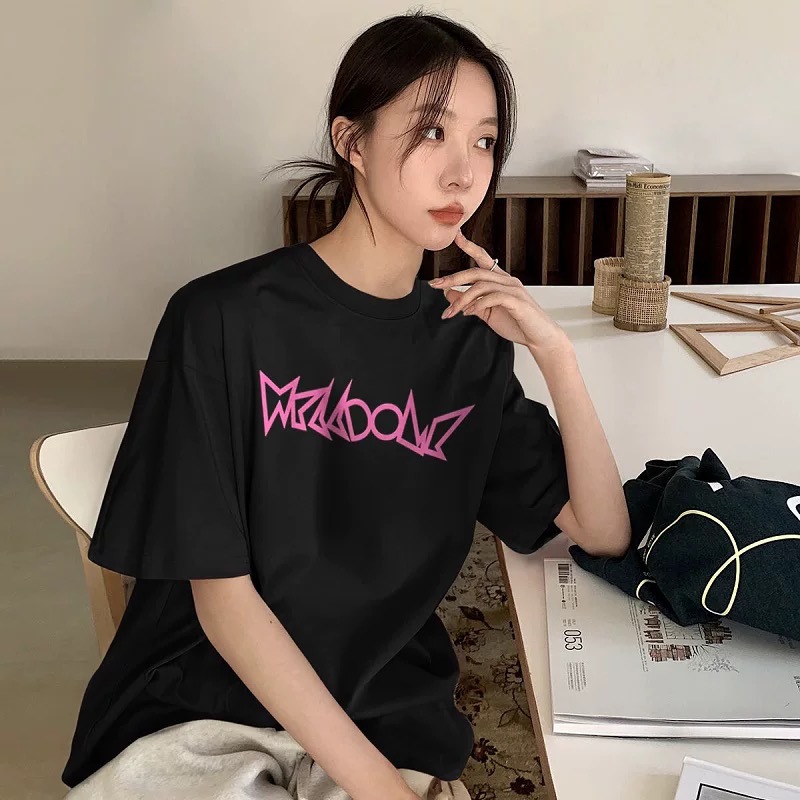 We11Done Track Rose Red Letters Niche Trendy Brand American Summer Loose Men's Couple Short-Sleeved T-Shirt