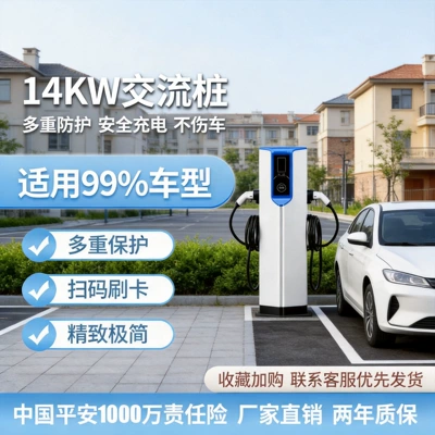 7Kw14Kw Ac Dual-Gun Flame-Retardant Abs Shell Charging Station for New Energy Vehicles, Compatible with 99% of Vehicle Models, with Options for Scanning Code or Using Card (Elektrikli avtomobil şarj cihazları)