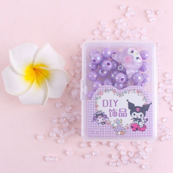 Cartoon doll with beads handmade