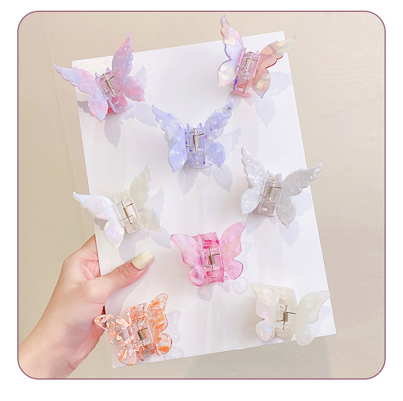 Marble Pattern Gradient Color Butterfly Catch Clip Shark Clip display picture 1