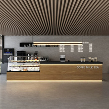 咖啡奶茶店收银台面包店吧台蛋糕甜品店前台桌酒店接待台柜台桌