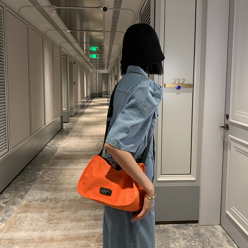 Qioguxia New Oxford cloth casual bag colorful macaron series Shoulder bag wide shoulder strap adjustable women's bag